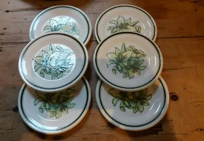 6 Royal Worcester  Palissy Orchid 6 Tea Plates 6.25  Inches • £22