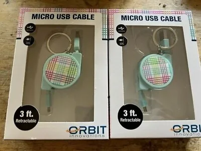 Retractable Micro USB Cable Data Sync Charger Cord BUYER GET 2 PER ORDER 3 FEET • $9.99