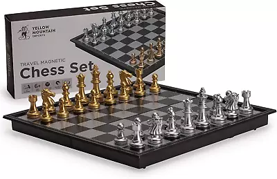 Travel Magnetic Chess Set (9.8-Inch) - Folding And Portable Board Game • $18.99