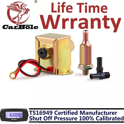 $17.95 • Buy 12V Volt 2.5-4PSI Universal Fuel Pump Electric Inline Low Pressure Gas Diesel US