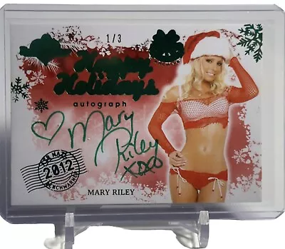 2023 Benchwarmer Emerald Archive Mary Riley 2012 Holiday Autograph Card #1/3 • $18.95