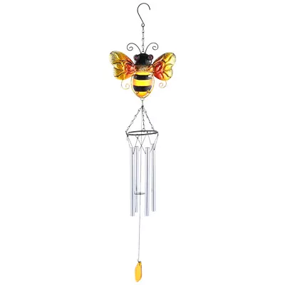  Bee Wind Chime Aluminum Tube Lucky Chimes Japanese Window Decorations • £11.75