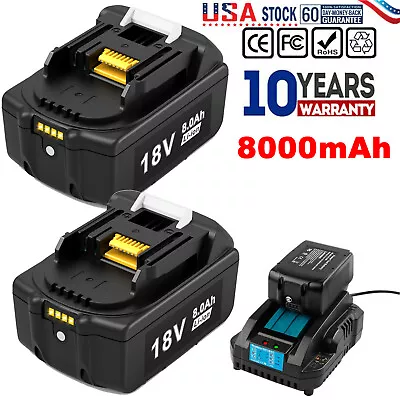 8Ah For Makita 18V Li-Ion Battery BL1860B BL1890B BL1830 BL1850 BL1840 / Charger • $42.99