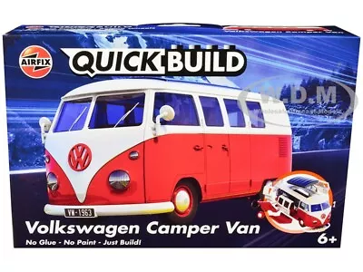 Airfix Quickbuild Skill 1 Model Kit Volkswagen Camper Van Red Snap Together • $39.75