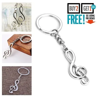 New Music Symbol Note G Treble Clef Pendant Keychain Key Chain Ring Gifts UK • £2.69