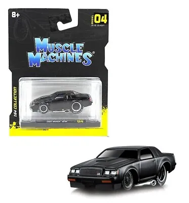 1/64 Muscle Machines 1987 Buick GNX Diecast Model Car Black 15555 BK • $6.95