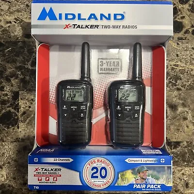 NEW Midland T10 X-Talker Two Way Radio Pair Walkie Talkies 20 Mile Range Sealed • $30