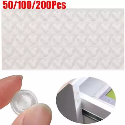 Self Adhesive Silicone Rubber Cabinet Door Pad Bumper Stop Damper Cushion US • $5.51