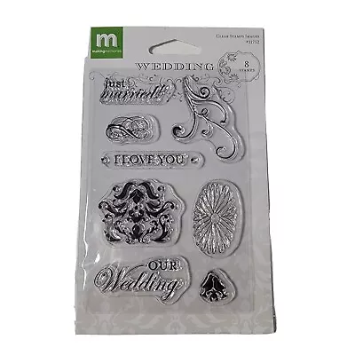 Making Memories Clear Stamps Set Of 8 Wedding Cardmaking Scrapbook NOS 2008  • $2.54