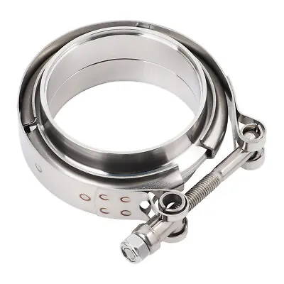 Lencool Racing 2.25 Inch V Band Clamp With Flange Male Female Stainless Steel • $22.99