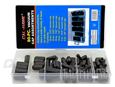 $10.99 • Buy 80pc Carburetor And Vacuum Rubber Cap Plug  Assortment Kit Intake Vacuum Lines 