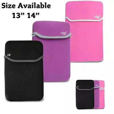 14  Inch Soft Neoprene Sleeve Protection Case Cover Bag Pouch For Laptops Tablet • £3.89