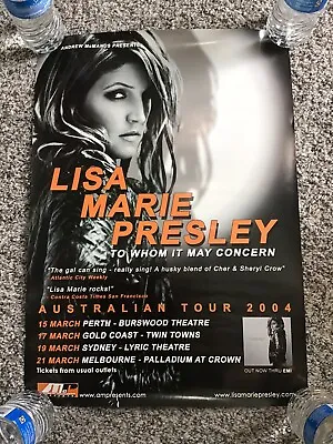 RARE Australia Lisa Marie Presley 16 X 23 Original Concert Poster 2004 NR MT-MT • $599.99