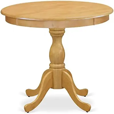 36  Antique Round Wooden Round Dining Table Drop Leaf Dining Room Table With Pe • $299.68