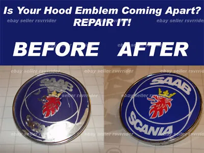 Saab Hood Emblem Decal Sticker Scania 900 93 • $9