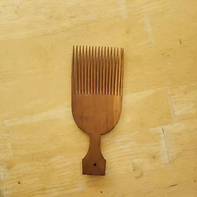 $15 • Buy Wooden Hair Afro/curly Pick Barber Thick Hair Comb Scalp Massage Wood Comb 