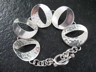 Bracelet Silver 925 Africa Handmade Vintage Design IN Hammered Look • $180.15