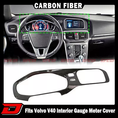 2012-2019 Fit For Volvo V40 5DR Interior Dashboard Gauge Meter Cover LHD Carbon • $239