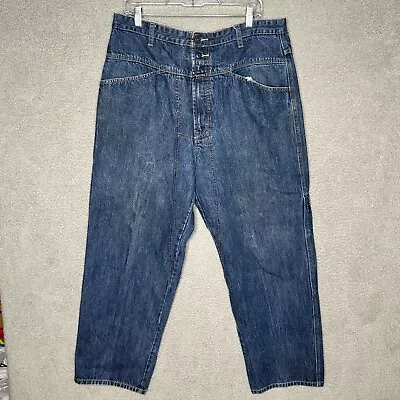 Marithe Francois Girbaud Vintage Men Cargo Jeans Size 36S Hip Hop Streetwear 90s • $74.89