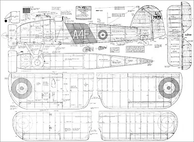 Fairey Swordfish Plan Set 60 1/2  Span • £18.78