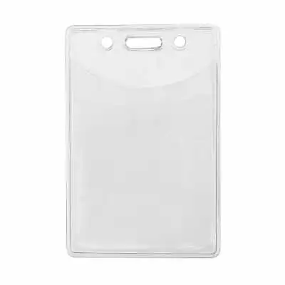 10 - Clear Vinyl Badge Holder - Vertical Plastic Sleeve Protector For Name Card • $8.99