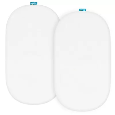 Organic Cotton Bassinet Sheets For Most Oval Bassinet Mattress 2 Pack 32 X17  • $17.99