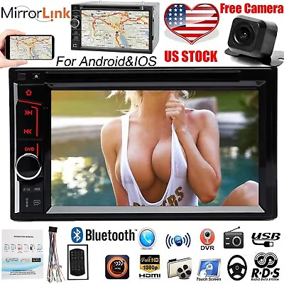 $106.90 • Buy For CHRYSLER JEEP DODGE Car DVD Radio Bluetooth Stereo Mirror-GPS+ Rear Camera