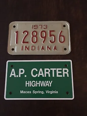 A.P.Carter Highway License Plate  Maces Spring Virginia. Motorcycle Size License • $9.99