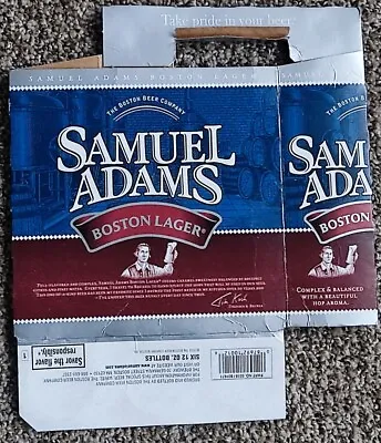Vintage Samuel Adams Cardboard 6 Pack Bottle Holder Carrier Caddy Lager Beer  • $14.85
