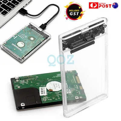 $8.85 • Buy External HDD SSD Case Disk TRANSPARENTUSB 3.0 To SATA 2.5  Hard Drive Enclosure