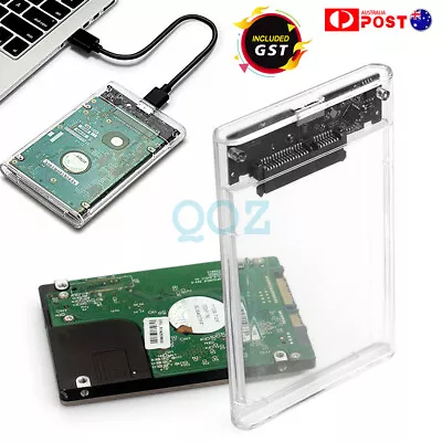 External HDD SSD Case Disk TRANSPARENTUSB 3.0 To SATA 2.5  Hard Drive Enclosure • $8.90