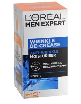 L'Oreal Men Expert Wrinkle De-Crease Anti-Wrinkle Moisturiser 50ml/S6 • £7.99