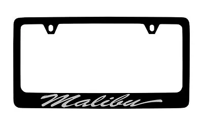 Chevrolet Malibu Black Coated Metal License Plate Frame Holder • $43.95