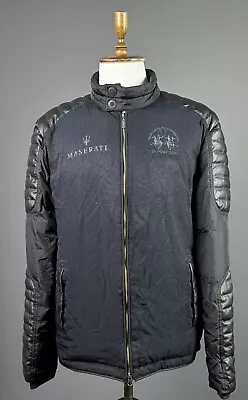 LA MARTINA MASERATI Navy Blue Full Zip Padded Duck Down Jacket Size XXL • $249.99