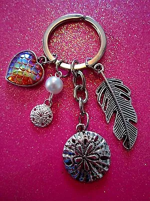 Multi-color Mermaid Charm Key Chain • $11.95