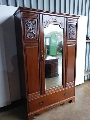 Edwardian Mirror Door Wardrobe • £125