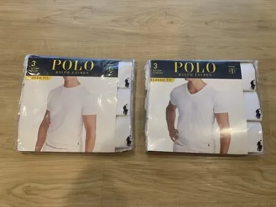 Polo Ralph Lauren Men's Classic Fit Moisture Wicking T-Shirt Tee White 3-Pack  • $39.99