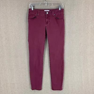 Cabi Womens Jeans 2 (28.5x29) Red Skinny Denim Low Rise Stretch Jegging • $13.60