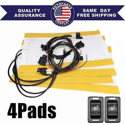 Seats Carbon Fiber Heated Seat Heater Pad Kit Car Cushion Switch 12V Universal • $52.99