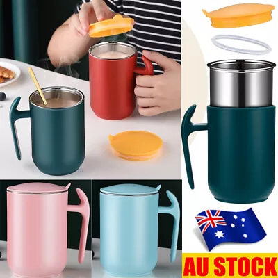 $8.30 • Buy 550ml Stainless Steel Thermos Mug Tea Coffee Thermal Cup Travel Mug Insulated AU