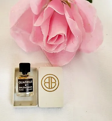 Vintage Micro Mini France Balenciaga Quadrille Perfume Bottle Orig Box 1/28th Oz • $18