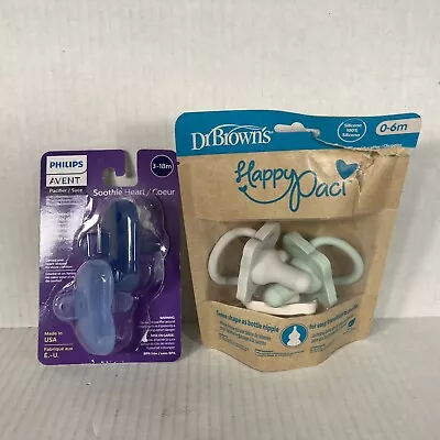 Philips Avent Heart HappyPaci Pacifier Sucker 5 Ct Mix Pack OPEN BOX UNUSED NEW • $3.97