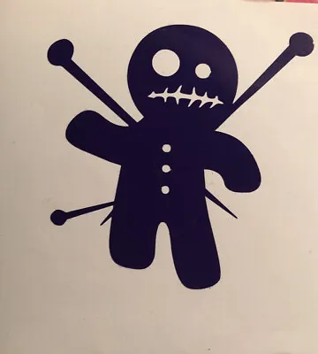 Cute Voodoo Doll| Voodoo |Horror|Scary|Vinyl|Decal|Classic Horror|You Pick Color • $3