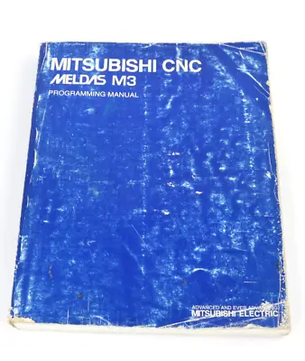 MITSUBISHI CNC MELDAS M3 Programming Manual MH5A Horizontal Machining Center • $44.95