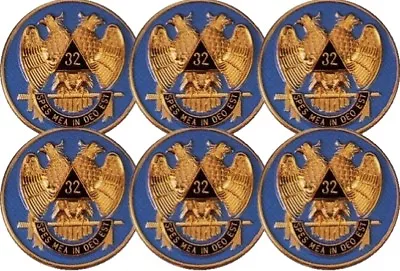 Masonic 32nd Degree Car Auto Emblem - Six Pack (Light Blue SRA-1-6) • $25