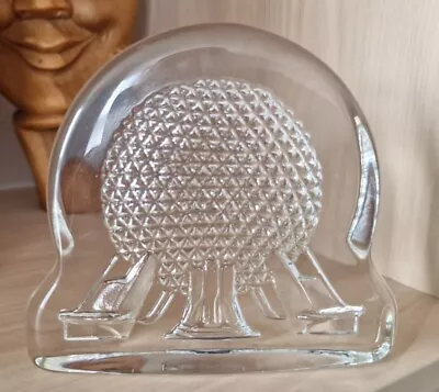 Vintage Epcot Centre Spaceship Earth Disney World Glass Paper Weight • £19.99