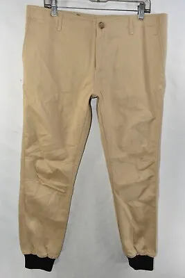 Kith Mercer Twill Jogger Pants Made In USA Mens Size 33 Beige Meas. 36x31 • $56.99