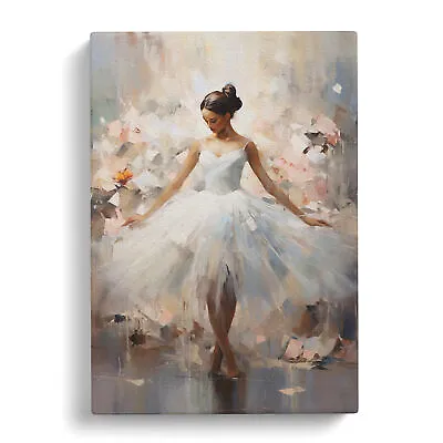 Ballet Dancer Informel Canvas Wall Art Print Framed Picture Decor Living Room • £29.95