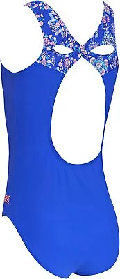 Zoggs Girls Enchanted Infinity Back Swimsuit Age 6-7 10-11 RRP £22 • £12.97