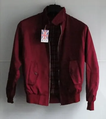 £14.99 • Buy Vintage Burgundy Tartan Lined Harrington Jacket - Size: XS ● (New With Tags)
